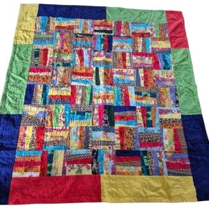 Handmade Childs Flannel Quilt 50" X 45"